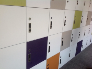 Colorful Laminate Locker for Office Environments