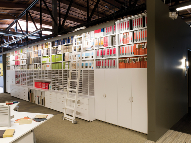 Functional White Laminate Workplace Storage - Modular Casework creates beautiful and functional workplace storage