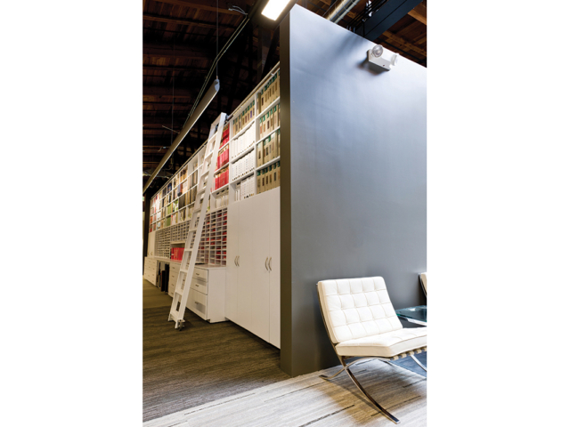 Sleek White Laminate Workplace Storage - Modular Casework creates functional and beautiful workplace storage