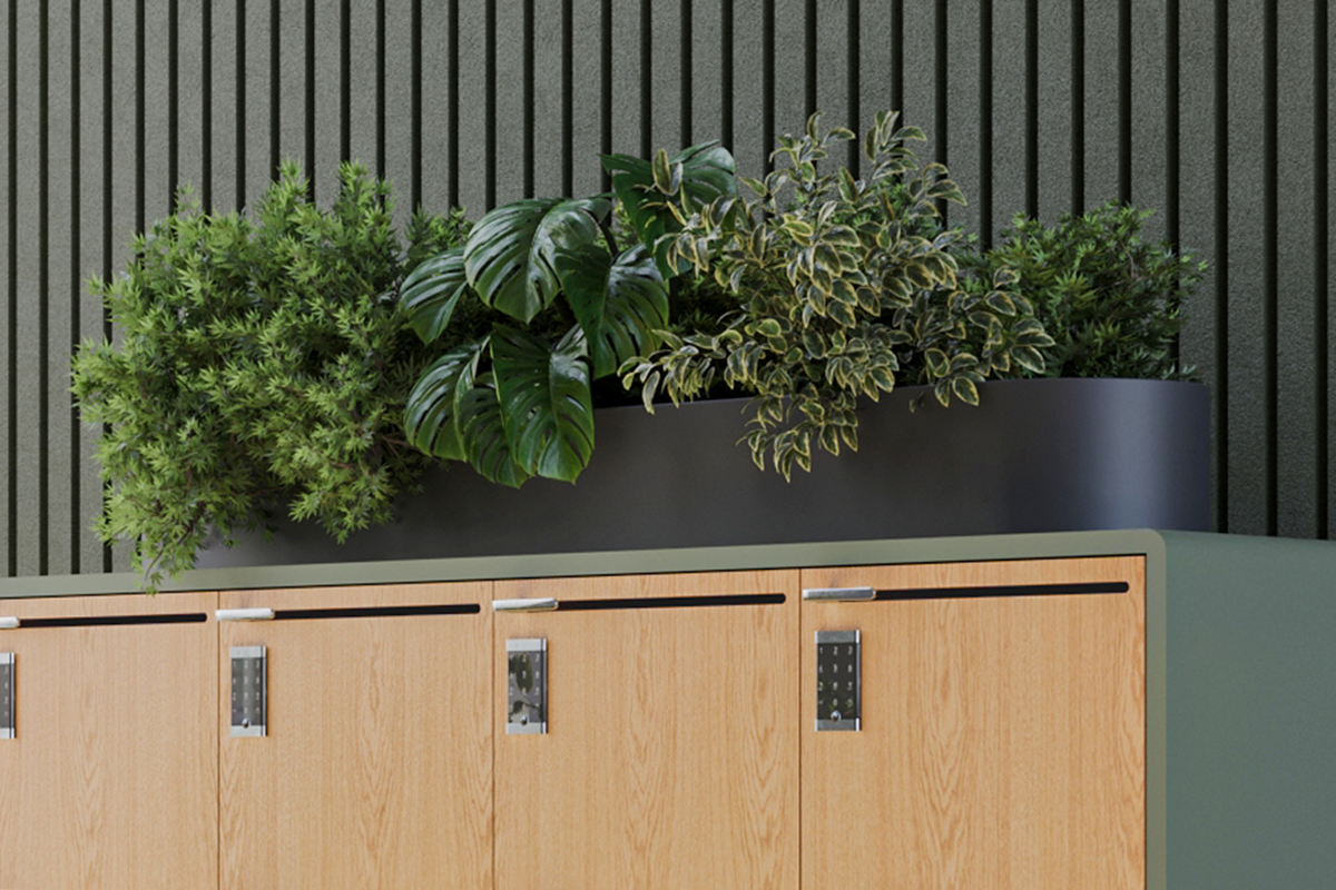Arraya upper zone — common top and planter box options