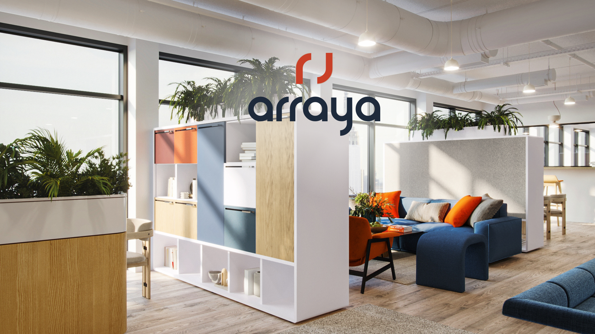 Arraya workplace locker system by HAMILTON Casework Solutions