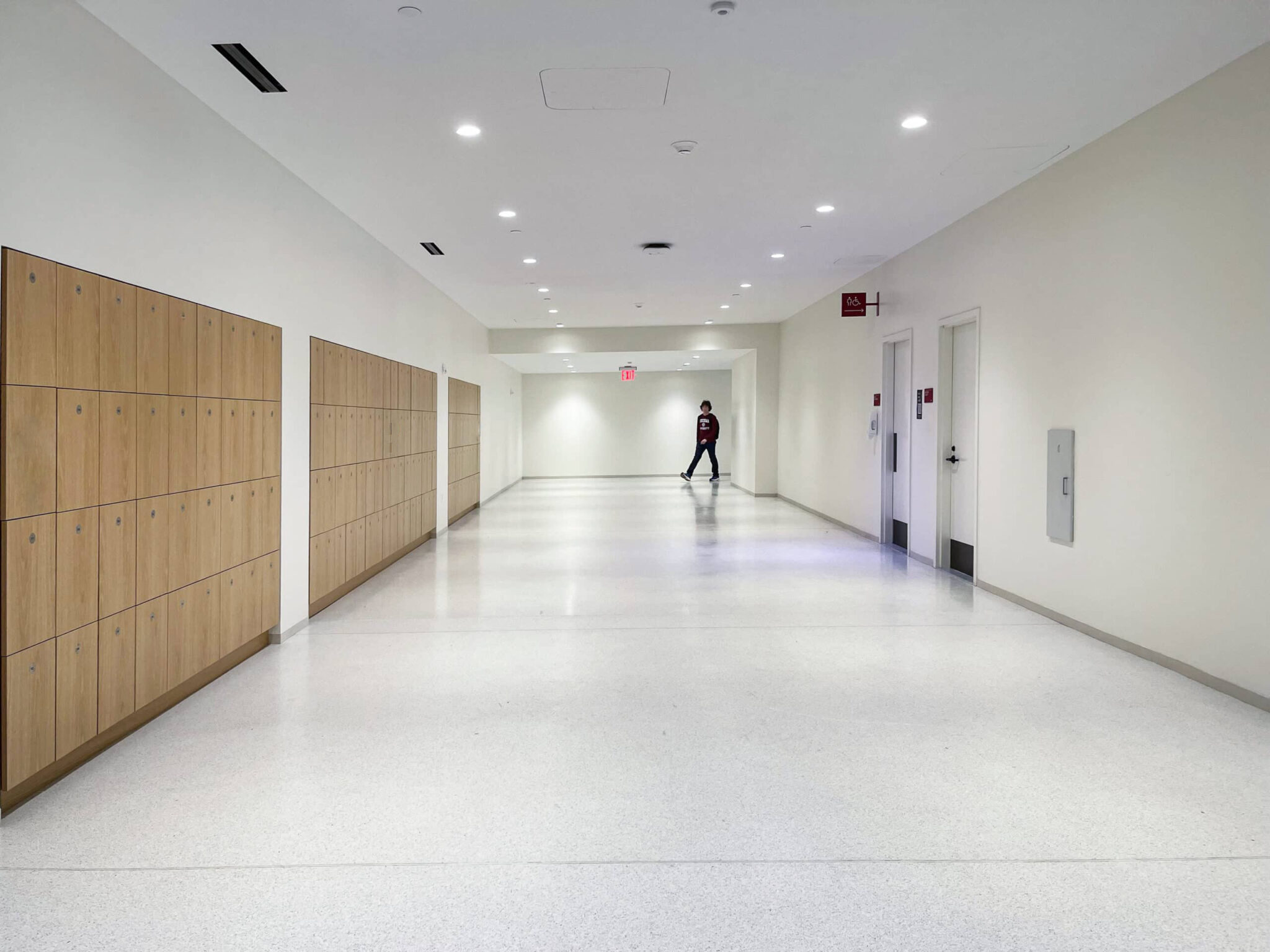 288 smart lockers for commuter students at Fordham University's new campus center, New York City