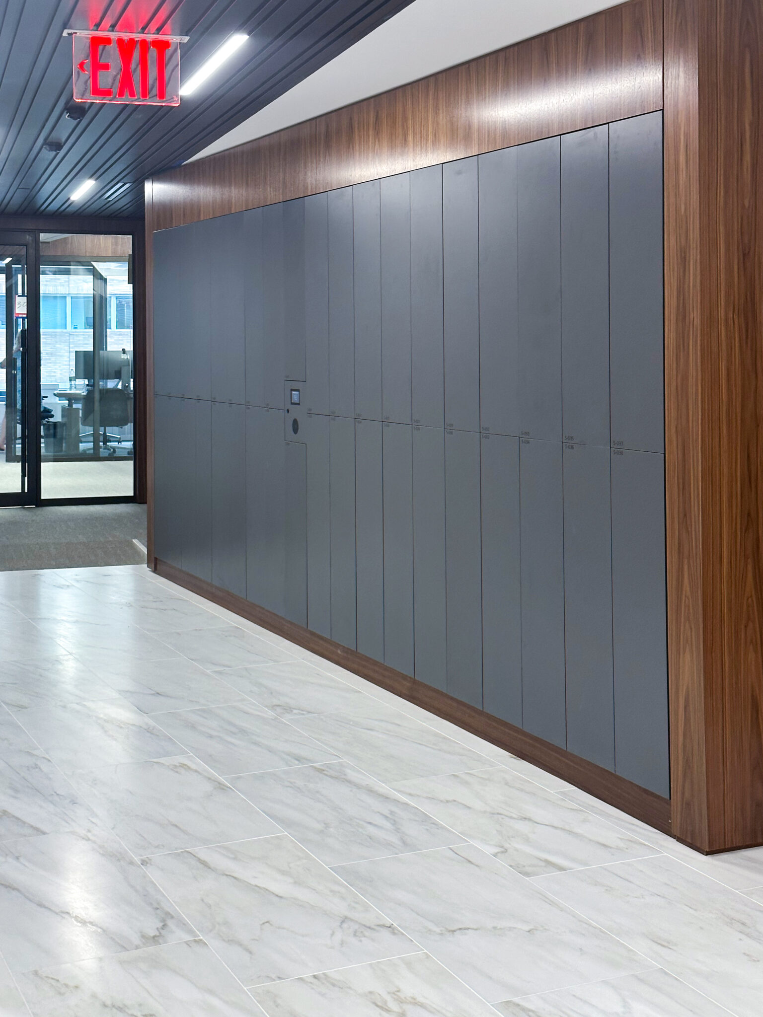 HAMILTON smart locker installation — modern office