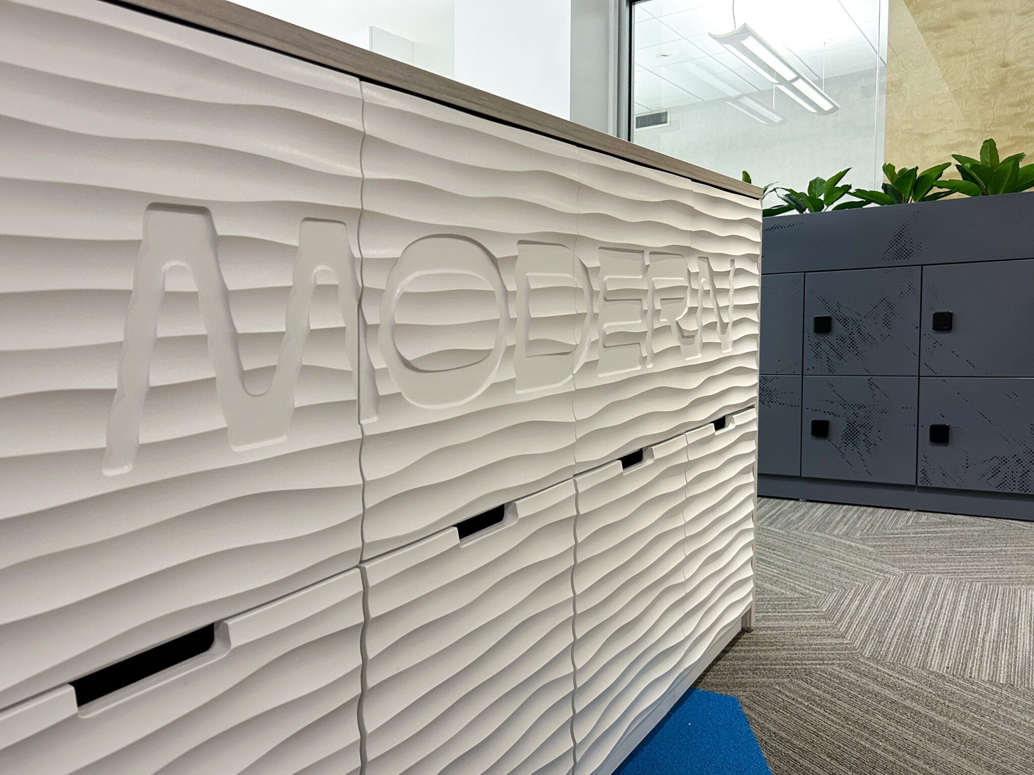 Custom CNC-routed locker door profile by HAMILTON Casework Solutions